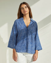 CAMICIA OVERSIZE STAMPA ONDE YERSE